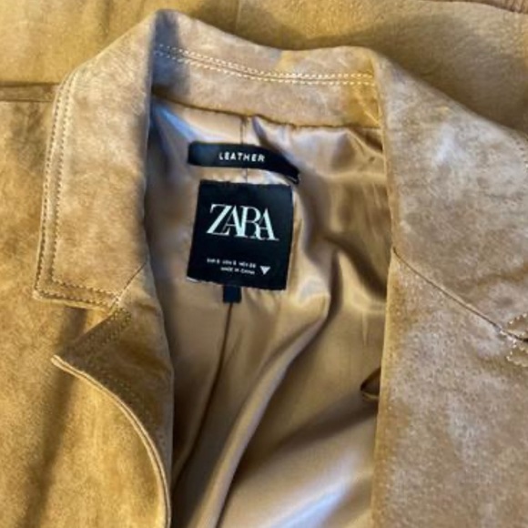 ZARA SUEDE BLAZER - Picture 8 of 9